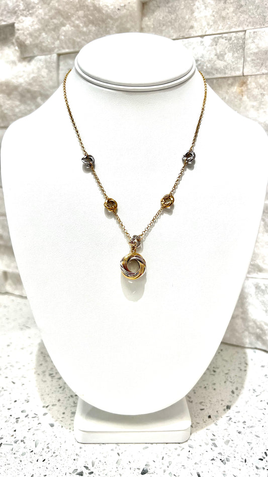 14k white and yellow gold calab