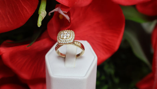 anillo 10k diseno de prinsesa de mujer