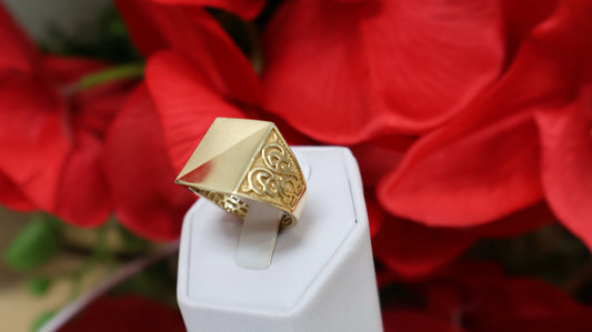 anillo 14k  de hombre con diseno para gravar lo que desees