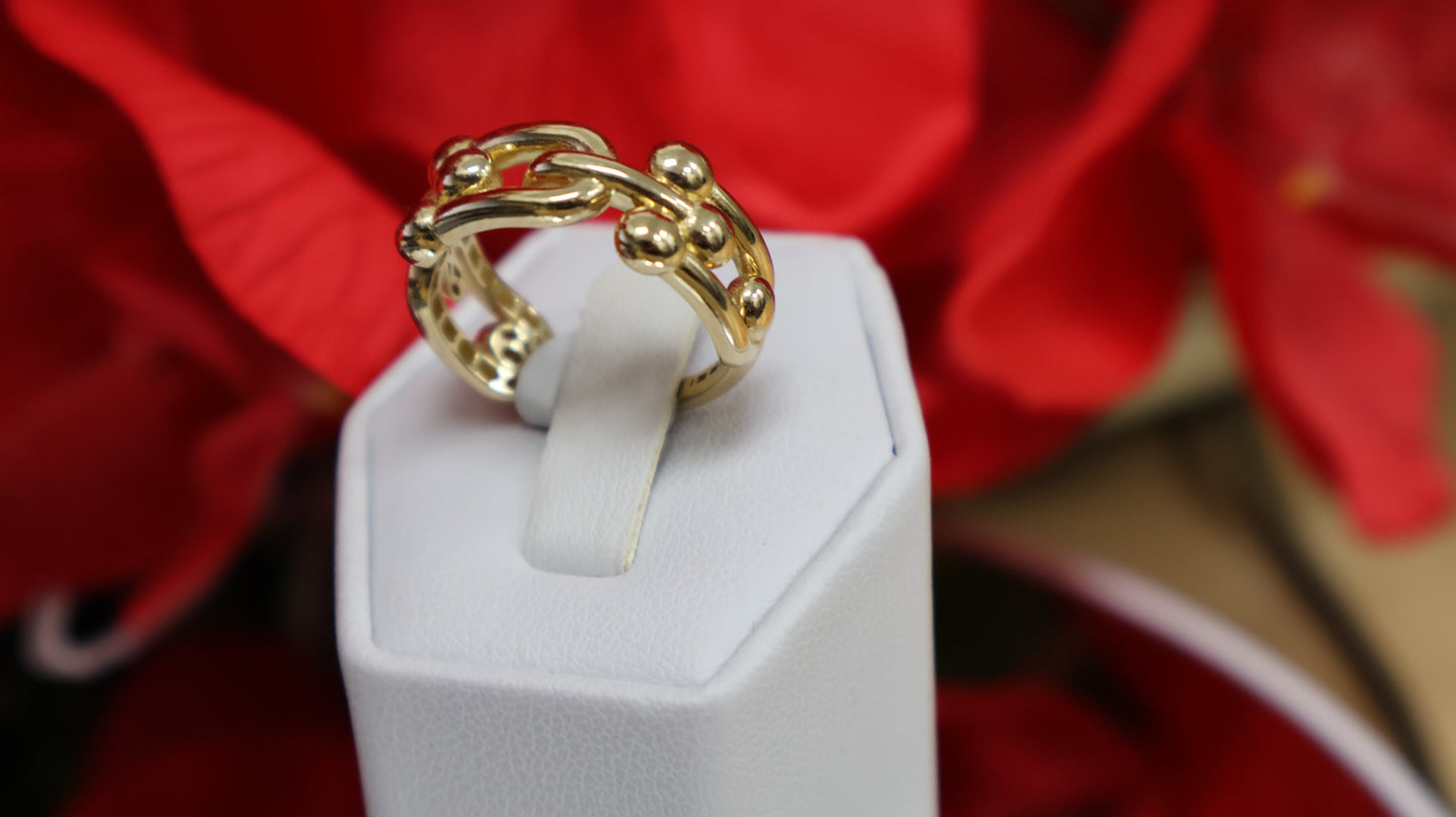 anillo de mujer 14k p.c .enlasado