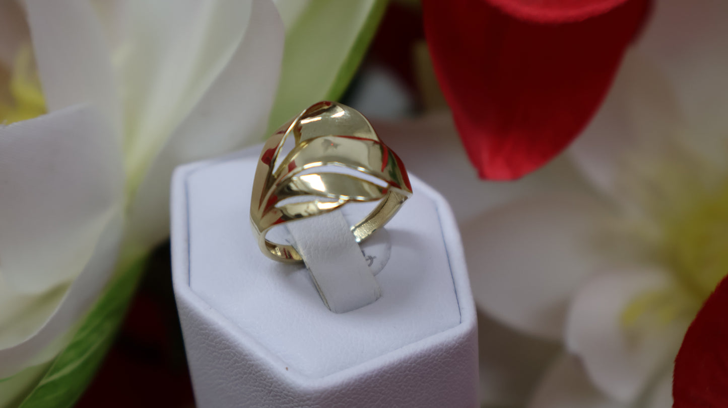 anillo de mujer 10k de banda moderno