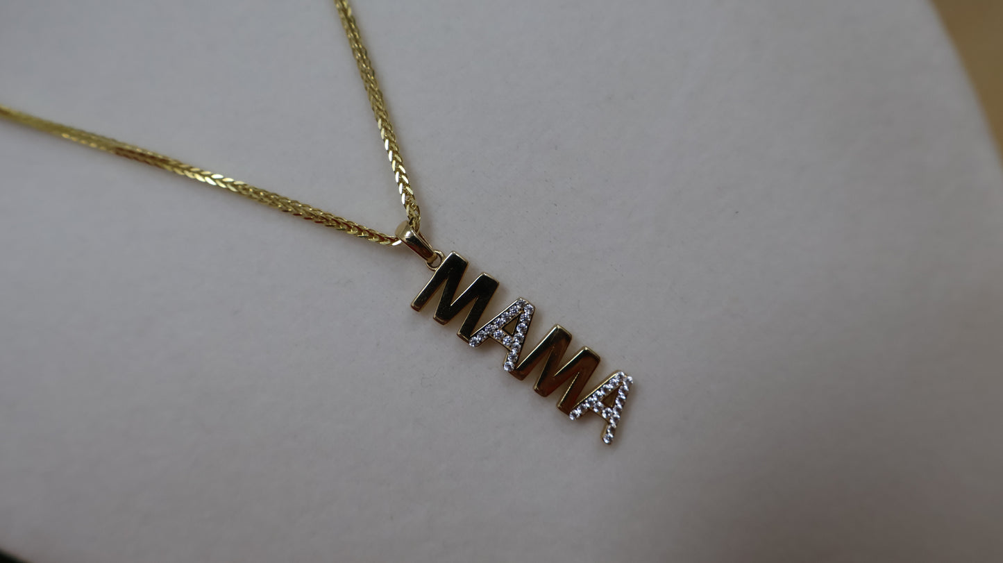 Dije de mama rectangular con circonia