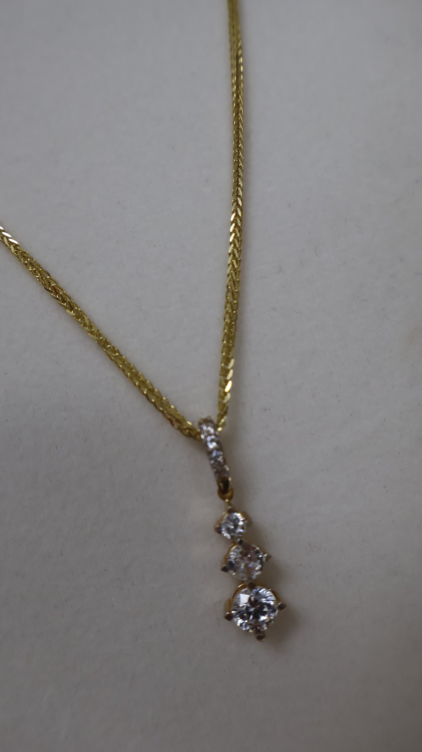 Dije de 14k de colgante con circonia