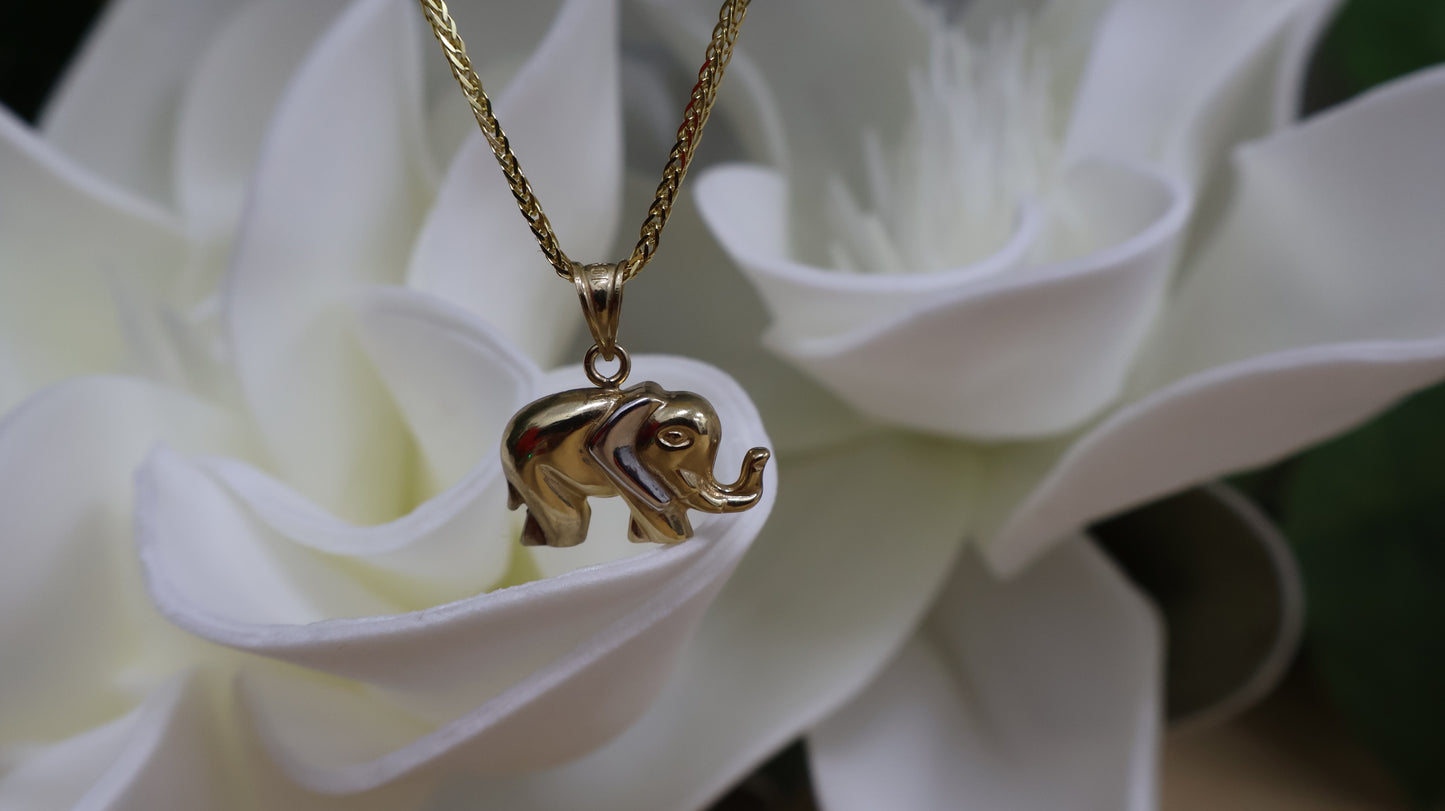 dije de 10k elefante oro 2 colores