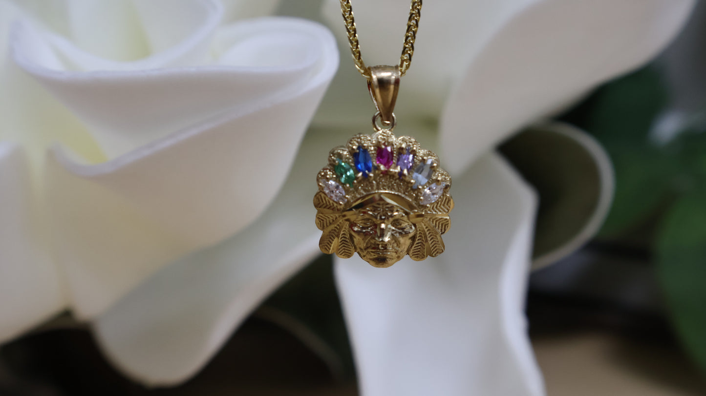 Anillo de mujer de indio en oro 10k