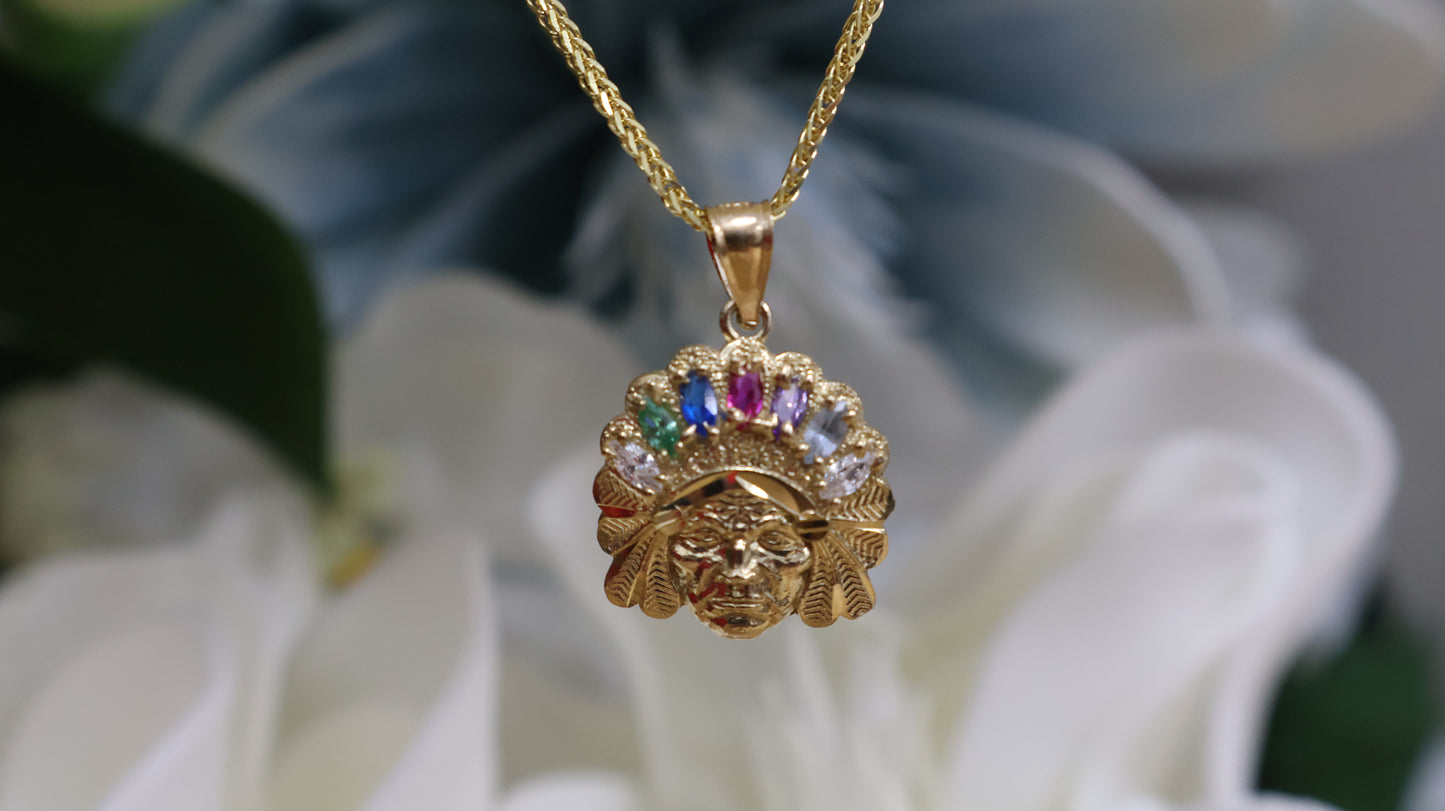 Anillo de mujer de indio en oro 10k