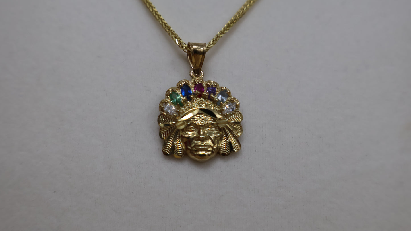 Anillo de mujer de indio en oro 10k