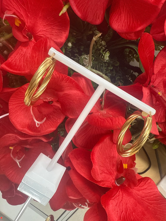 Argollas de oro 10k para mujer medianas