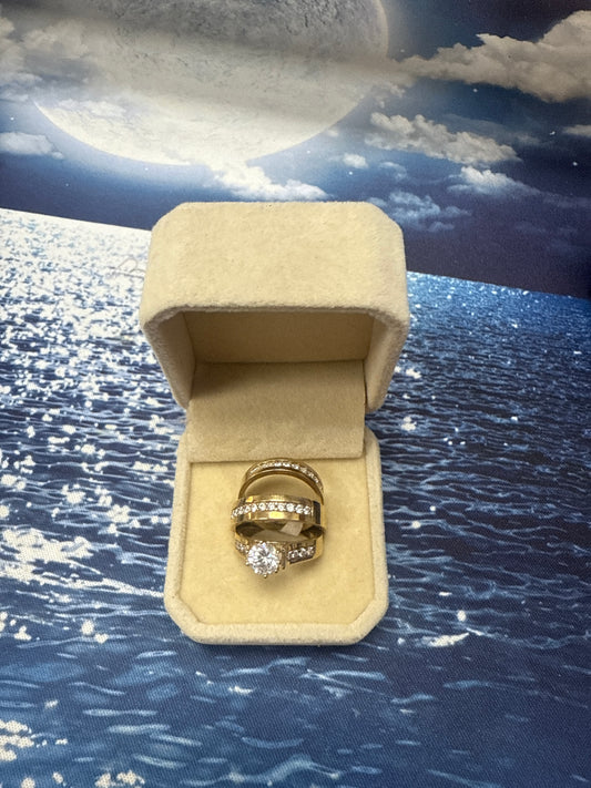 Anillos de Matrimonio Corazones con Sirconia