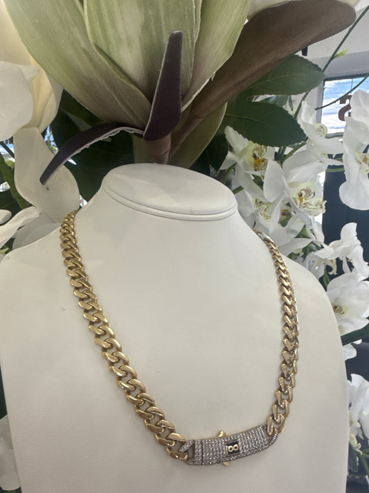 Monaco Style Chain with Zirconia