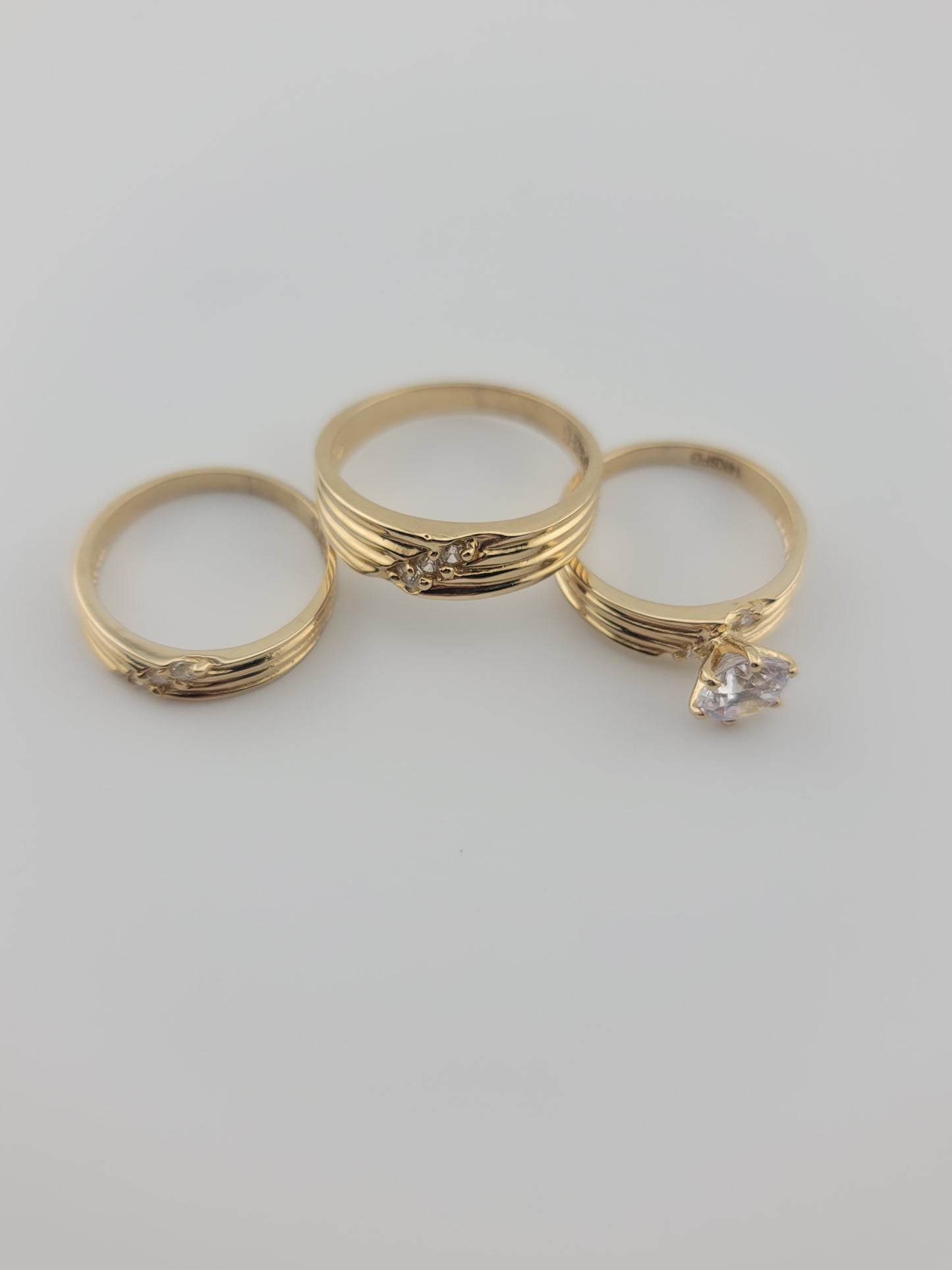 trio de anillo de matrimonio