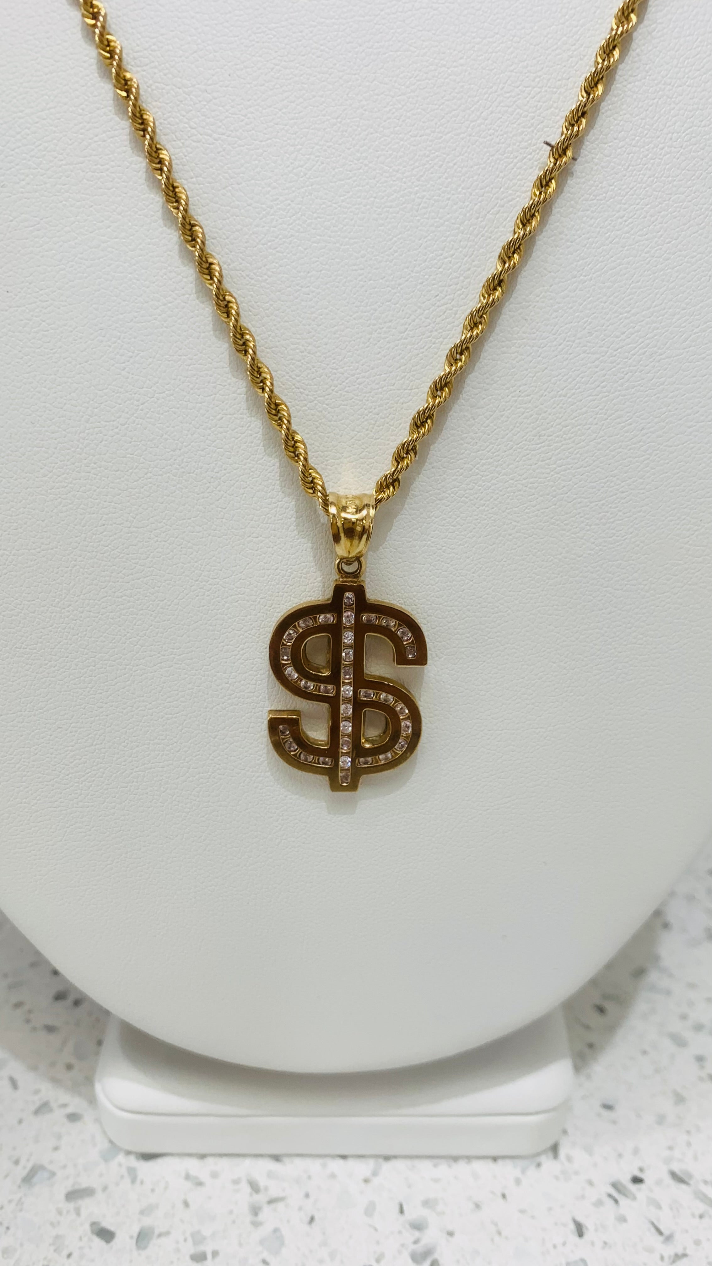 Cash Pendant with Rope outlet Chain