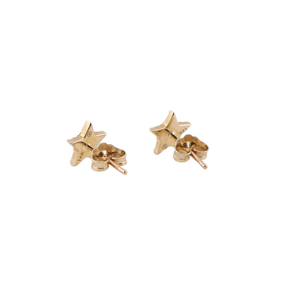 Aretes para Niñas Oro 10k Estrella Roja