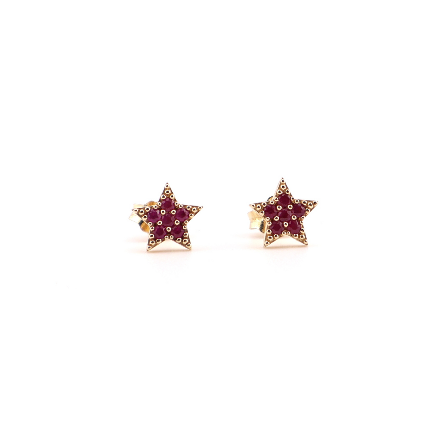 Aretes para Niñas Oro 10k Estrella Roja