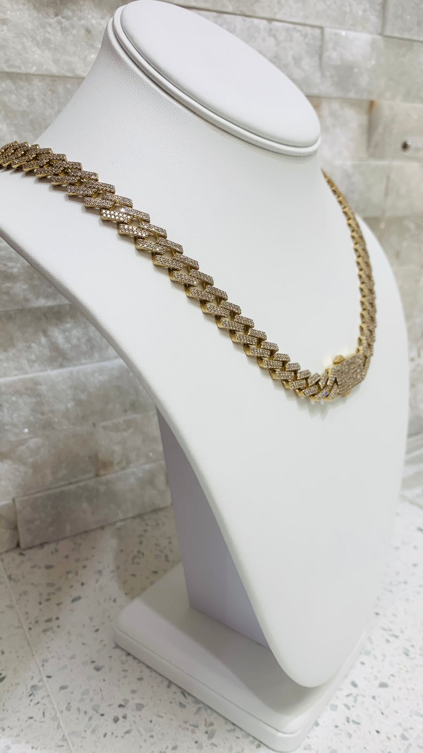 Monaco Style Chain with Zirconia