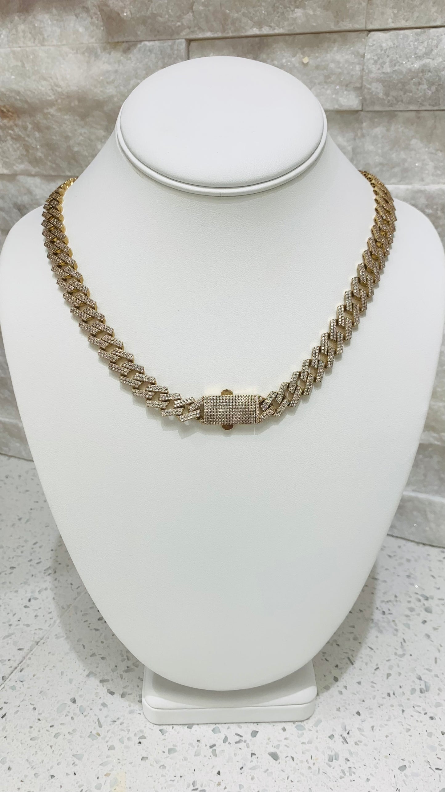 Monaco Style Chain with Zirconia