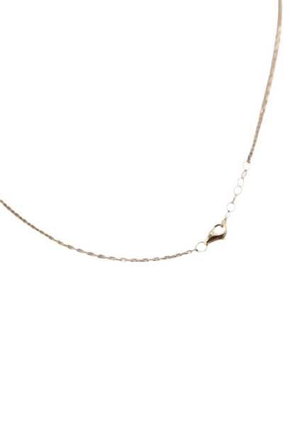 14k gold curtain chain necklace