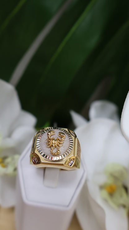 anillo de alacran 14k de hombre