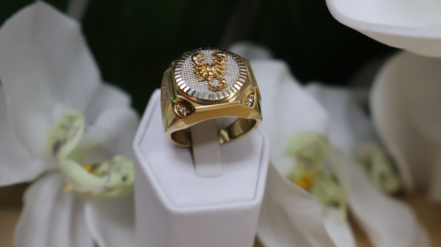 anillo de alacran 14k de hombre