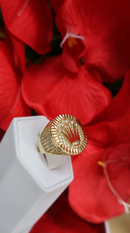 anillo de 10k de hombre con insignia de rolex