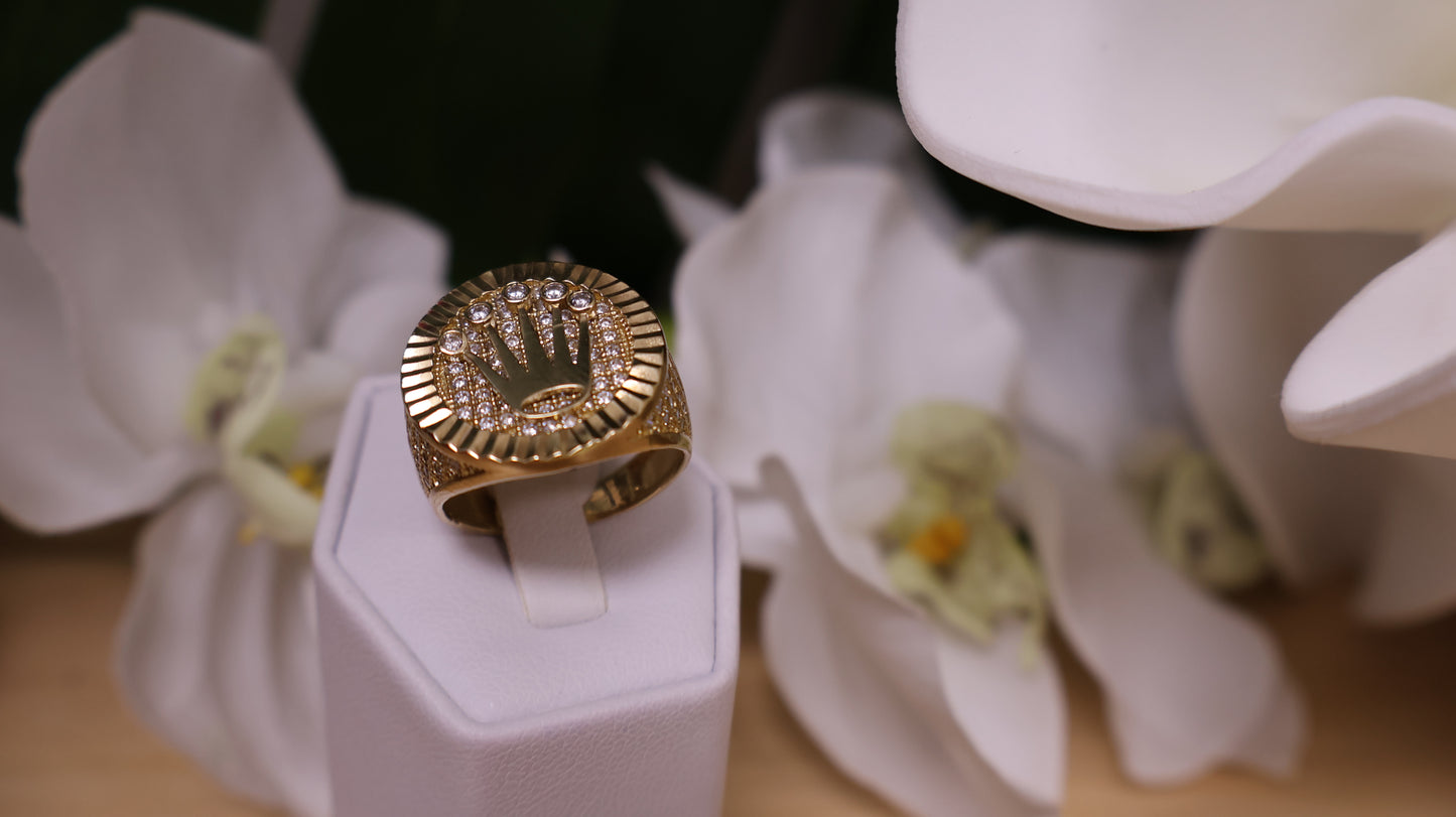 anillo de 10k de hombre con insignia de rolex