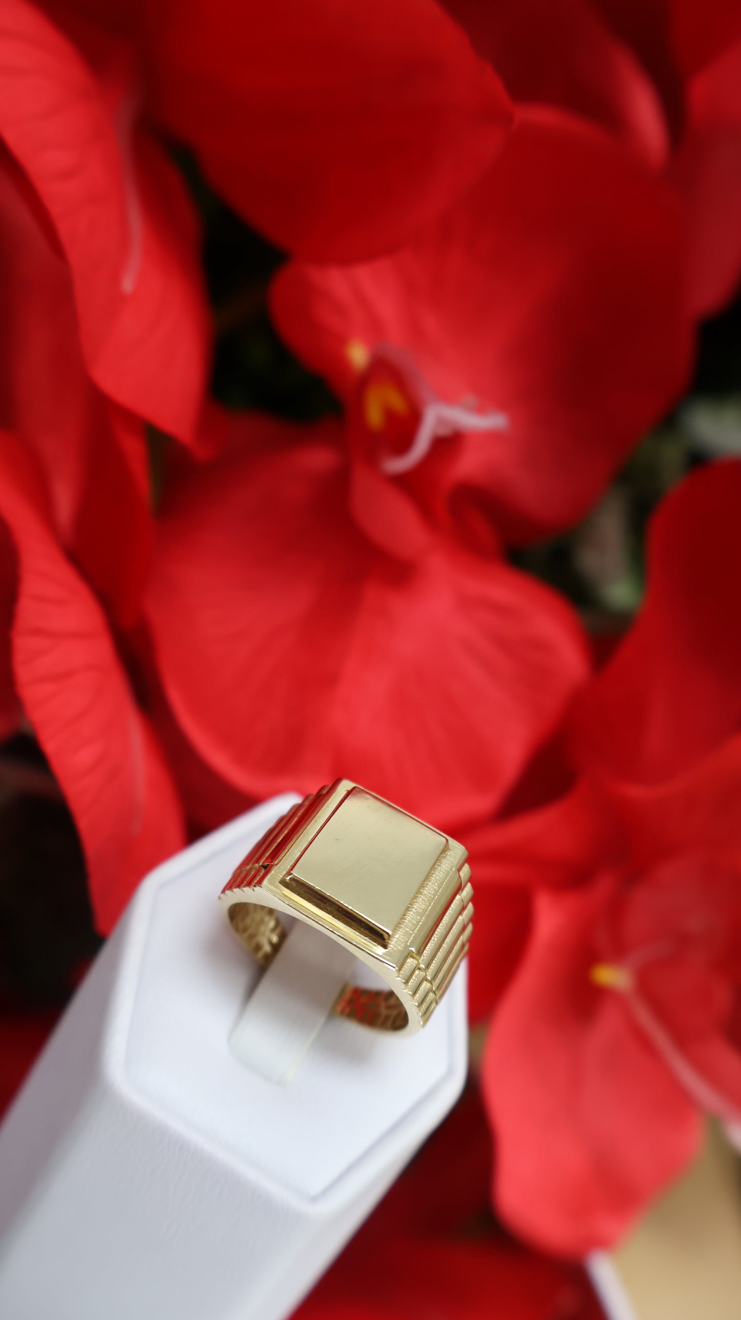 anillo de 14k de hombre plain
