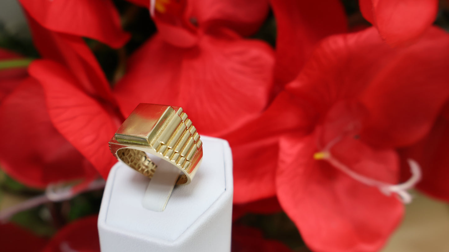 anillo de 14k de hombre plain