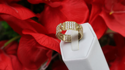 anillo de  hombre en 10k cubierto en siconia