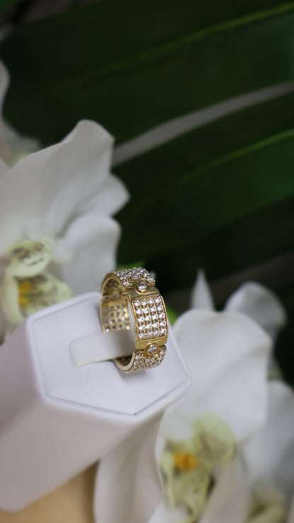 anillo de  hombre en 10k cubierto en siconia
