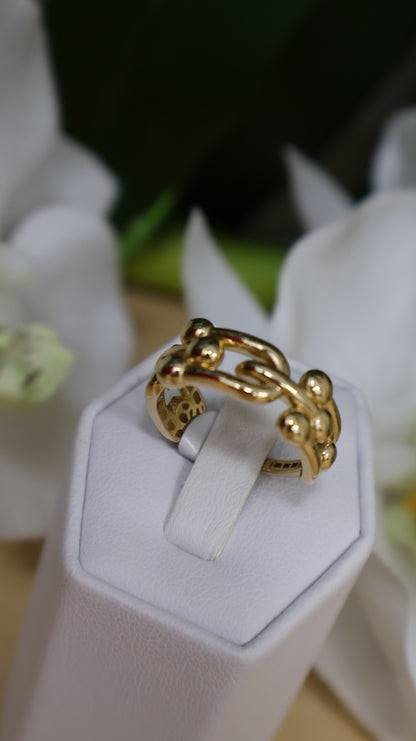 anillo de mujer 14k  p.c .enlasado