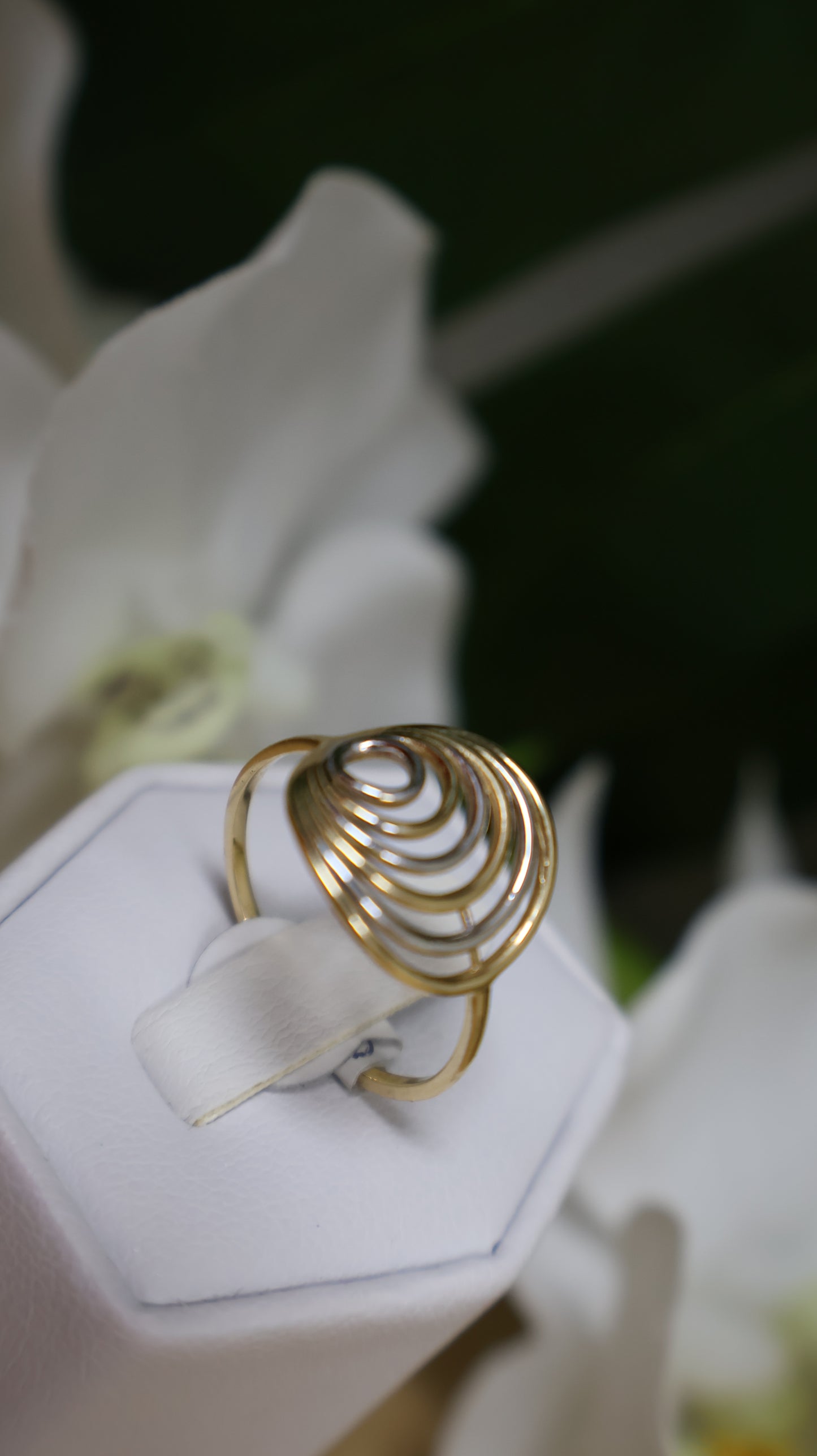 anillo de mujer 14k oro 2 tono
