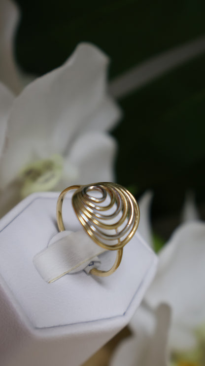 anillo de mujer 14k oro 2 tono