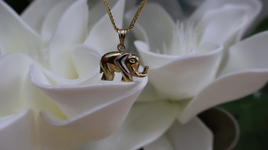 dije  de 10k elefante oro 2 colores
