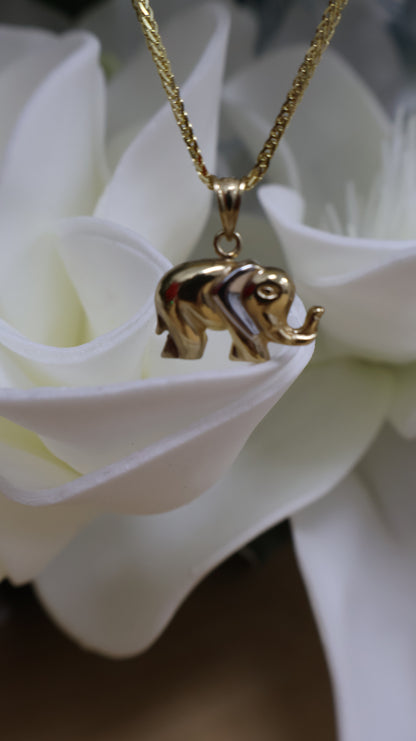 dije  de 10k elefante oro 2 colores