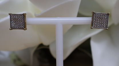 Aretico de unisex con circonia cuadrados