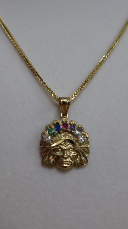 Anillo de mujer de indio en oro 10k