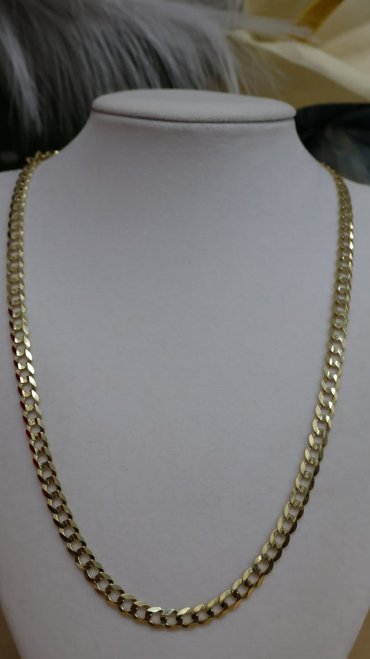 cadena oro 10k estilo corte de brillo