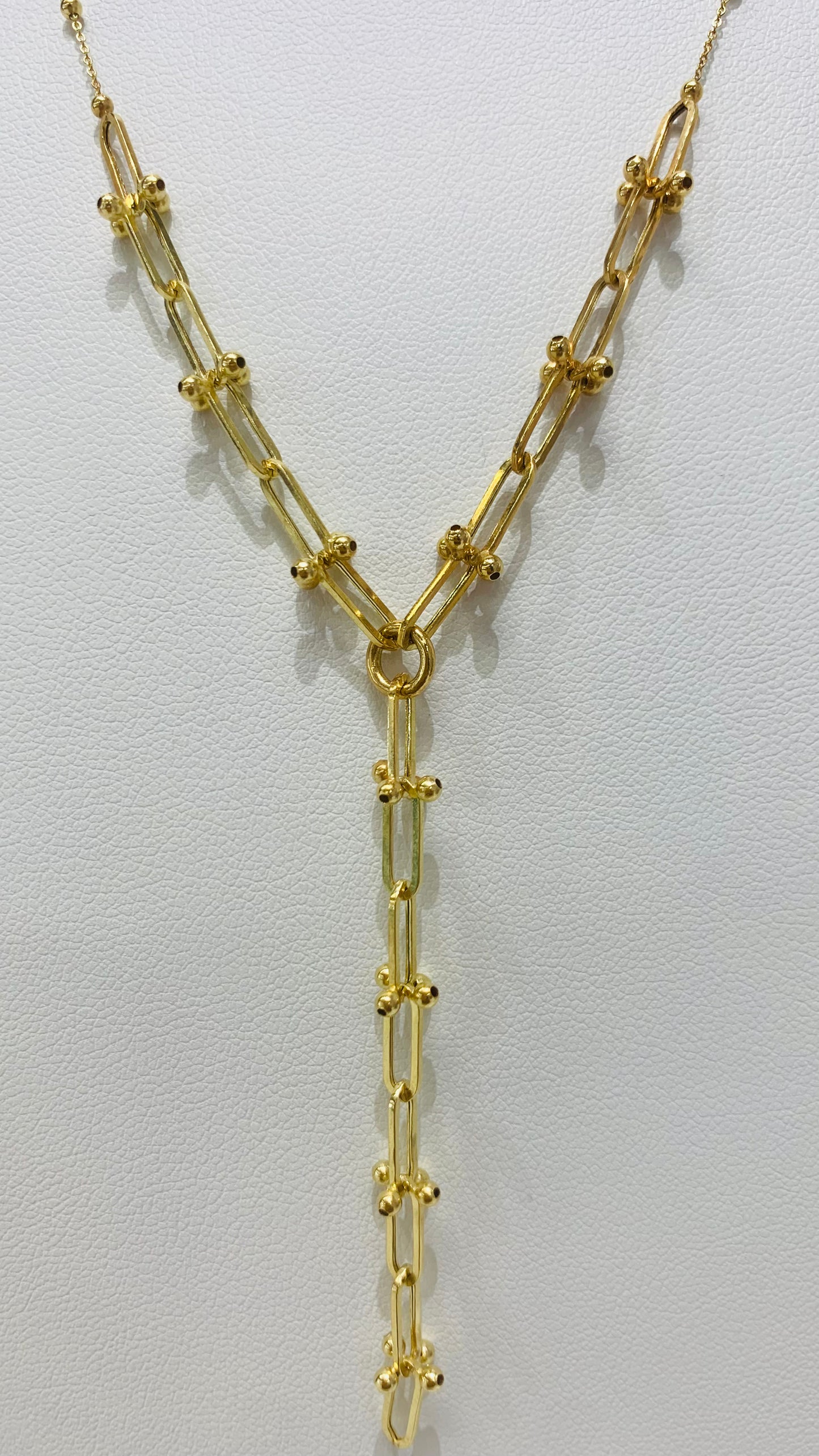 simple 14k gold chain rectangular cut