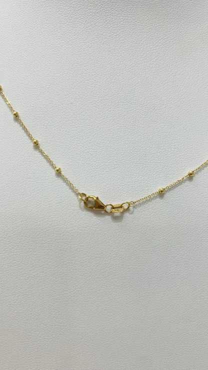 simple 14k gold chain rectangular cut