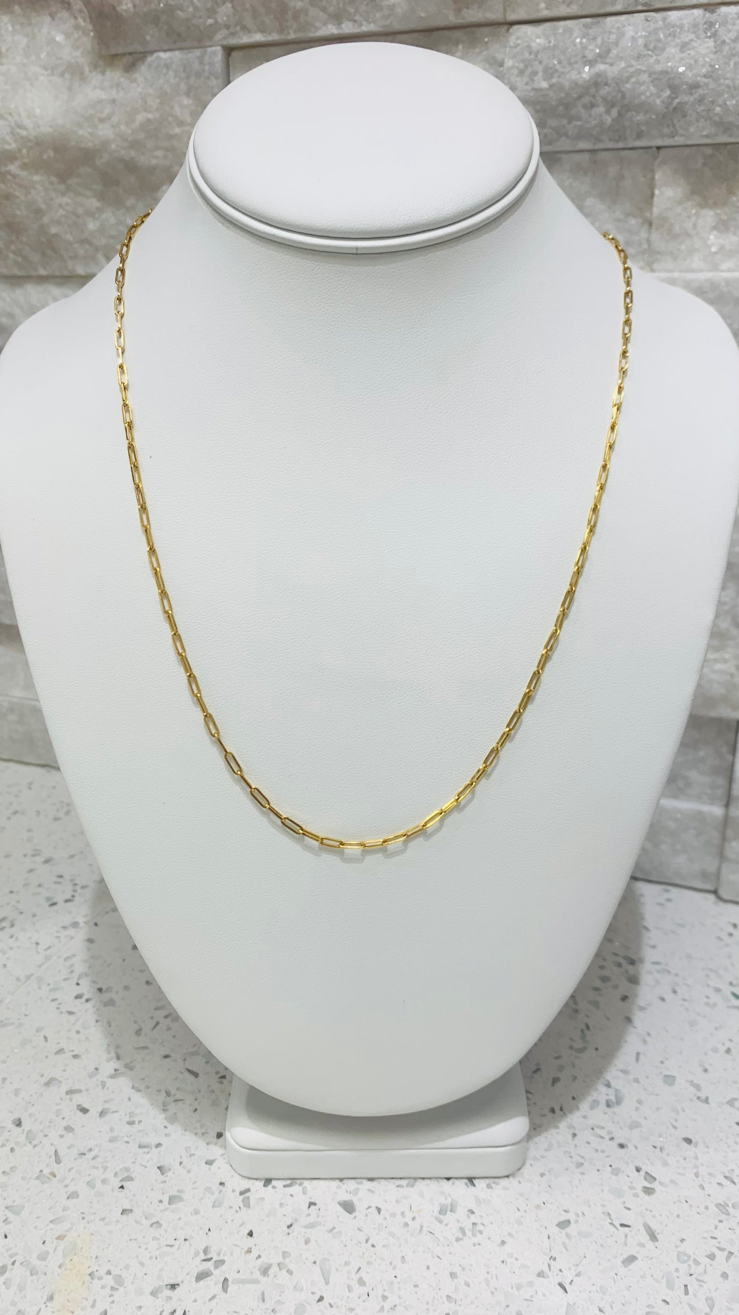 10k gold rectangular link chain