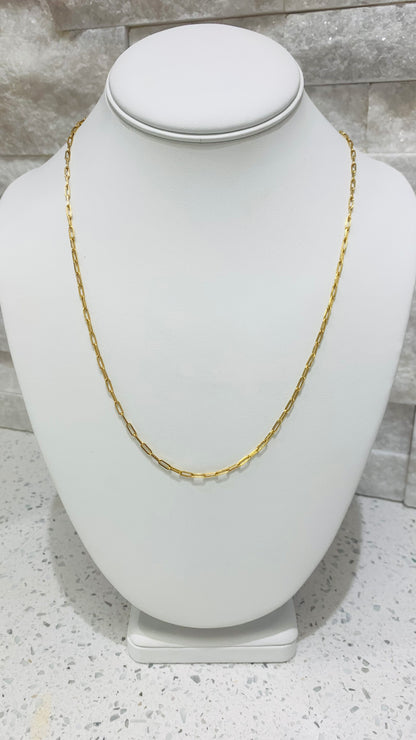 10k gold rectangular link chain