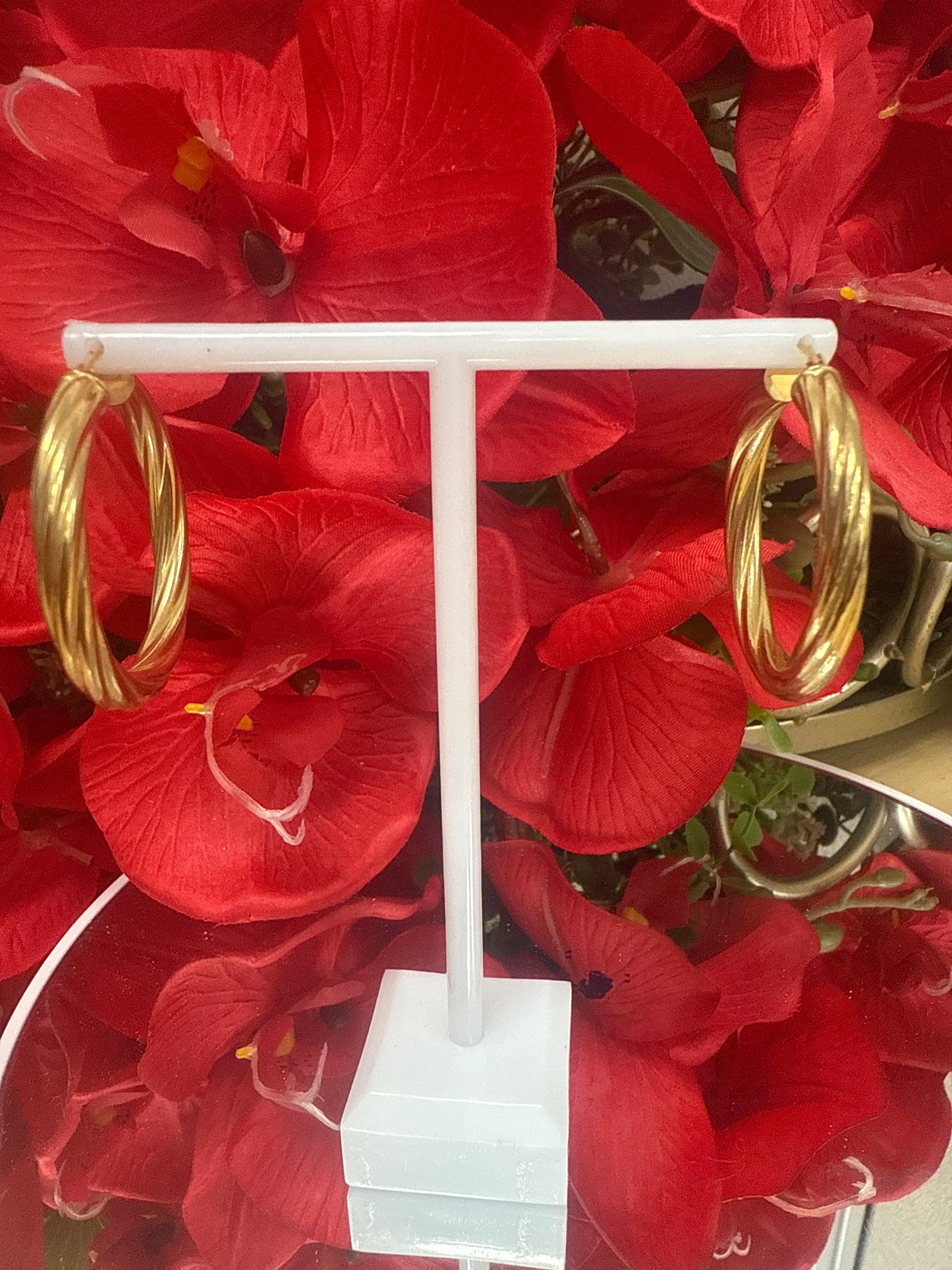 Argollas de oro 10k para mujer medianas
