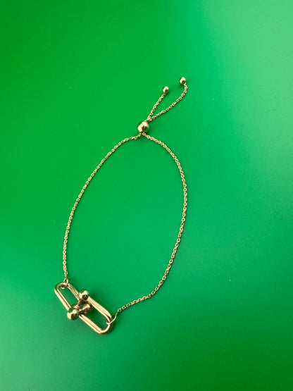 Esclava de mujer tejido chino en oro 14