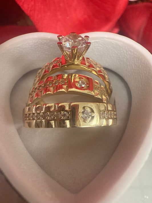Anillo de compromiso de oro 10k