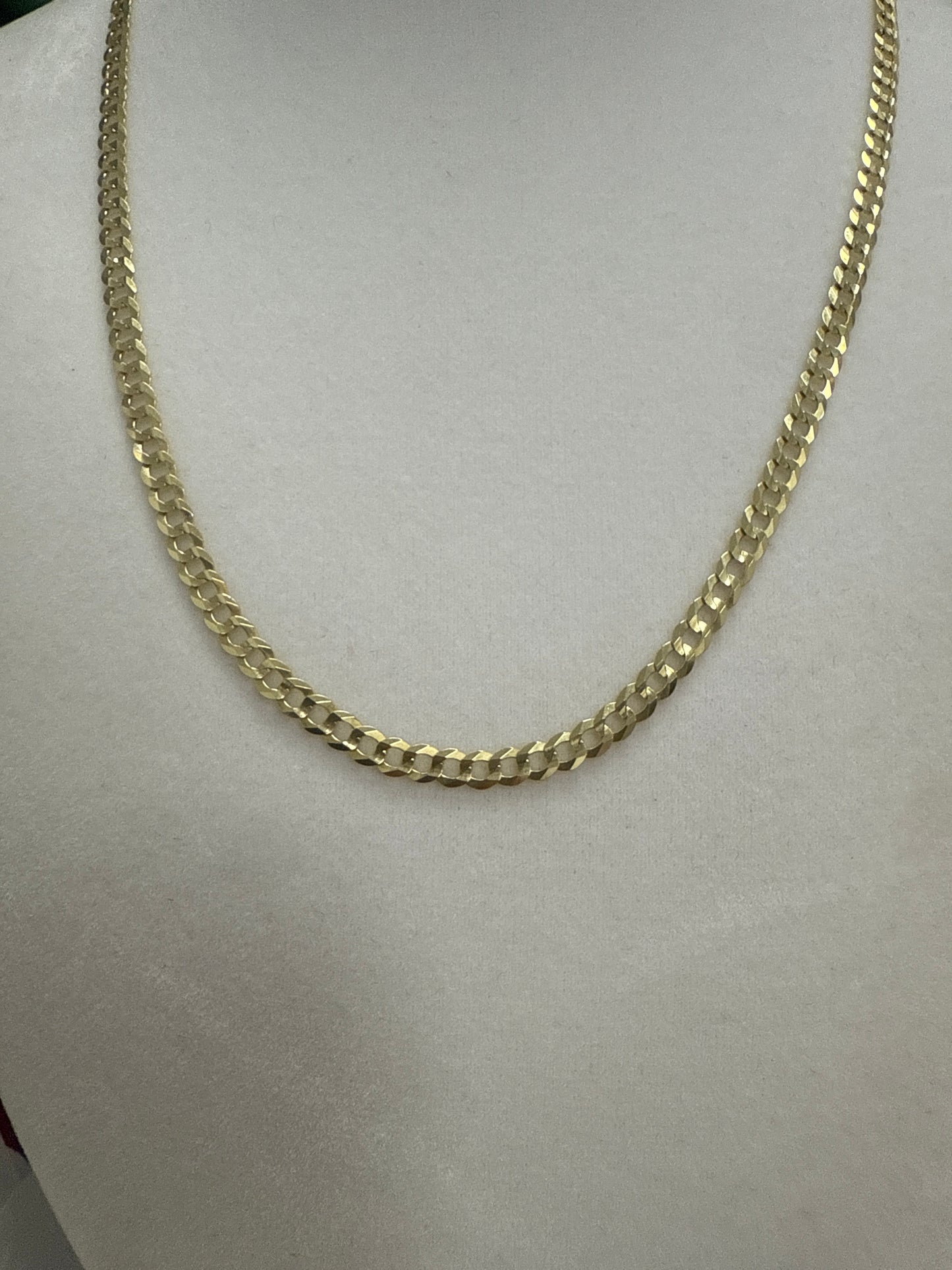 Cadena corte de brillo de 16 de largo de oro 10k