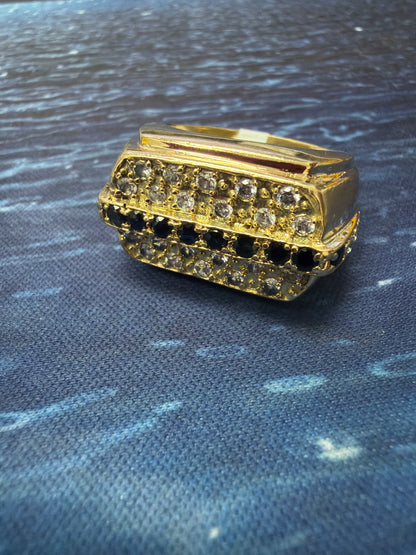 Anillo de hombre de 10k con circonia de hombre